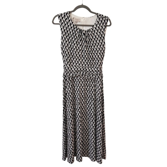 HOBBS London Bayview Bird Parrot Dress Black White Size 10 - Picture 7 of 16